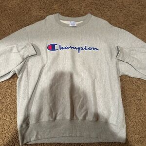 Champion Light Gray Crewneck Sweater